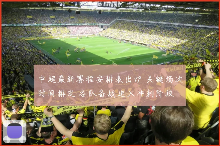 中超最新赛程安排表出炉 关键场次时间排定 各队备战进入冲刺阶段